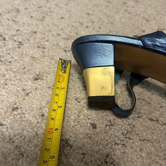 Bruno Karol size 42 (11.5) vintage flower and gold dipped heels good vintage con - Picture 12 of 13